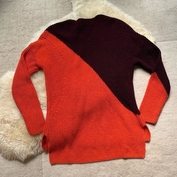 Trouve Fall Color block Chunky Knit Sweater M - Picture 7 of 8